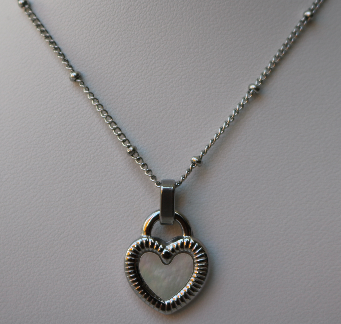 Double the Love Silver Shell Necklace