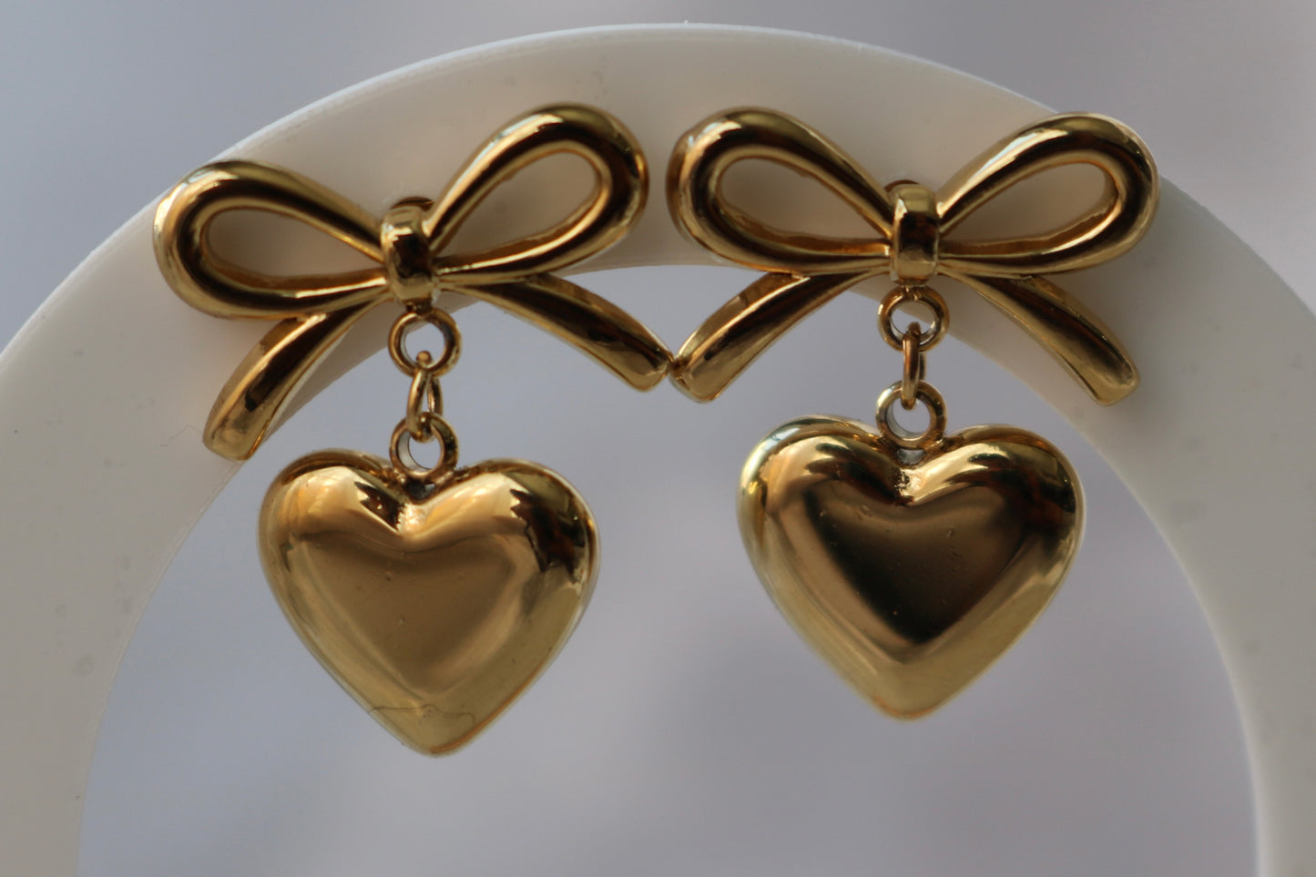 Cupid Bow Gold Earrings