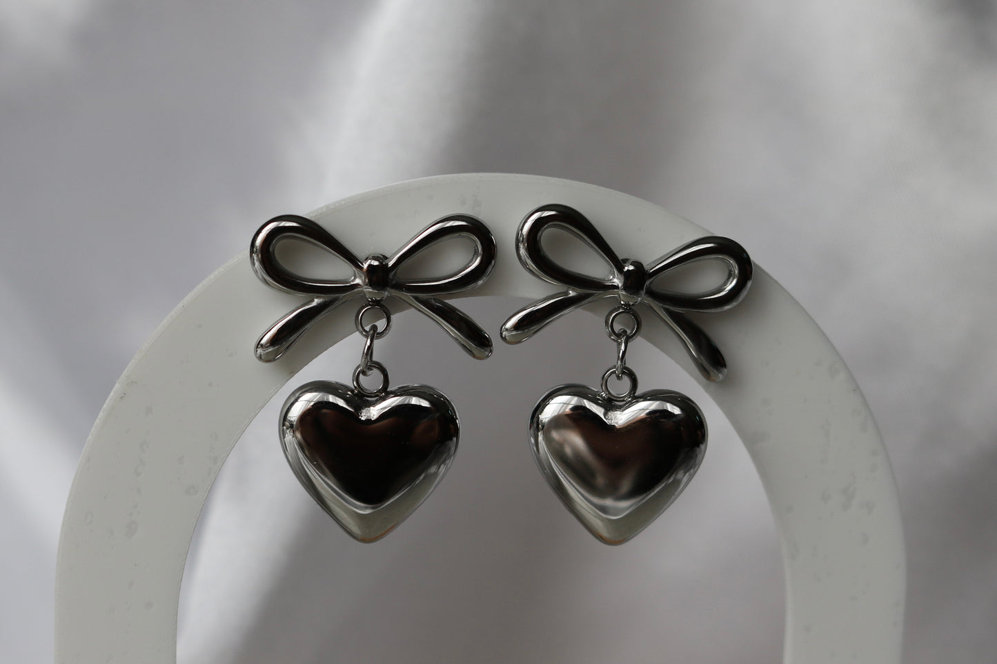 Cupid Bow Silver Earrings