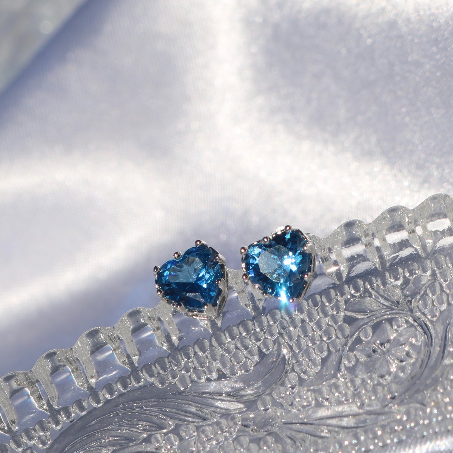 Nebula Sapphire Stud Earrings