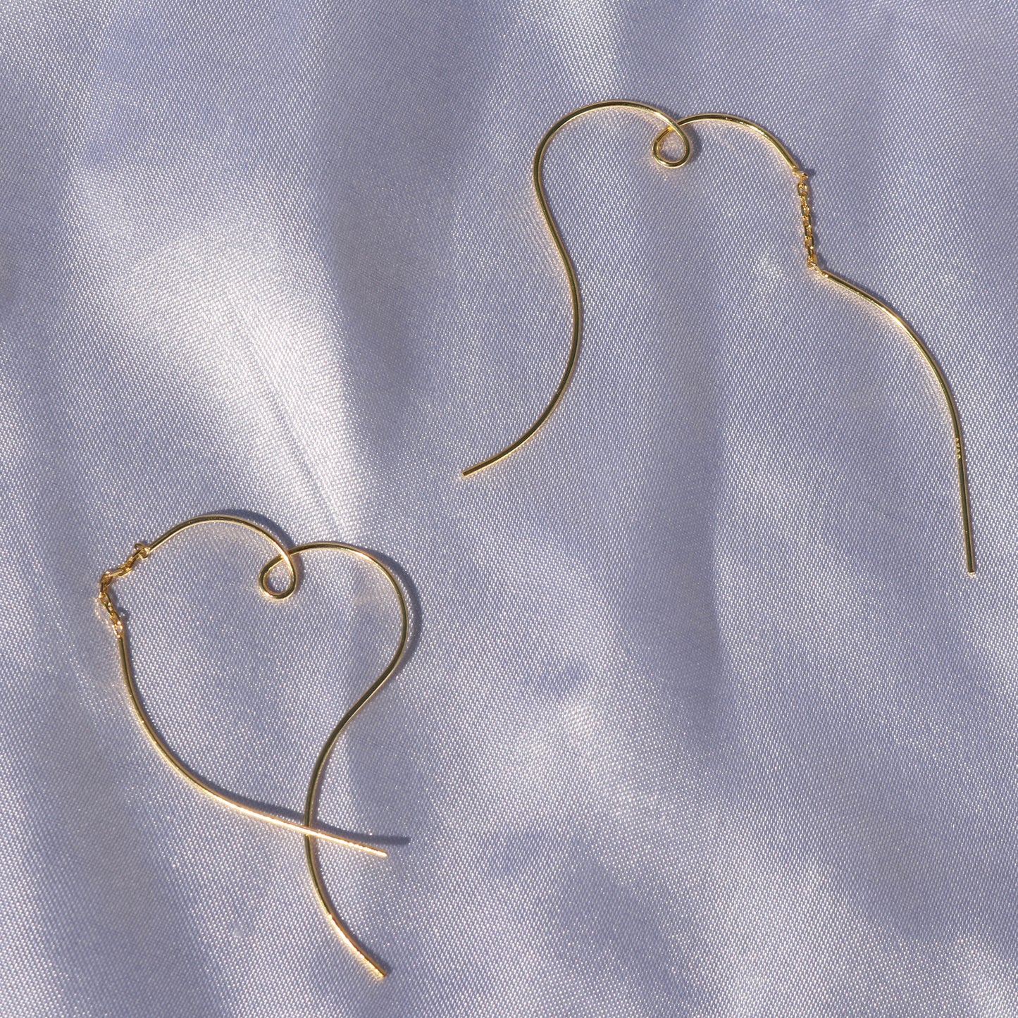 Cassiopeia Heart Thread Earrings