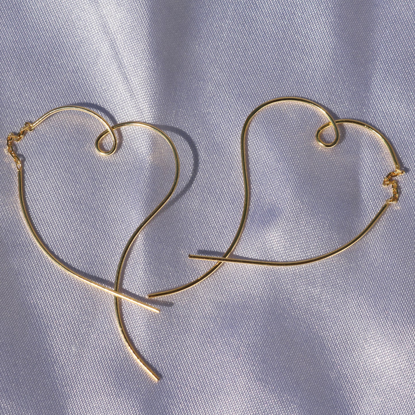 Cassiopeia Heart Thread Earrings