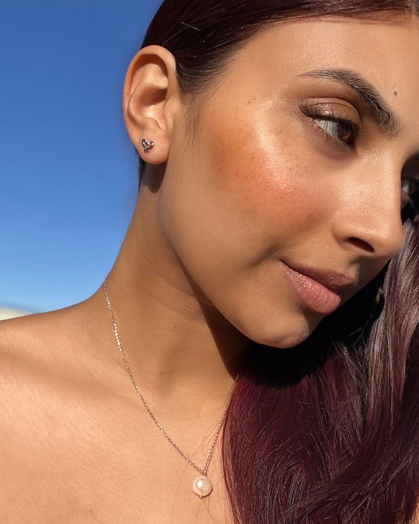 Love Haze Silver Stud Earrings