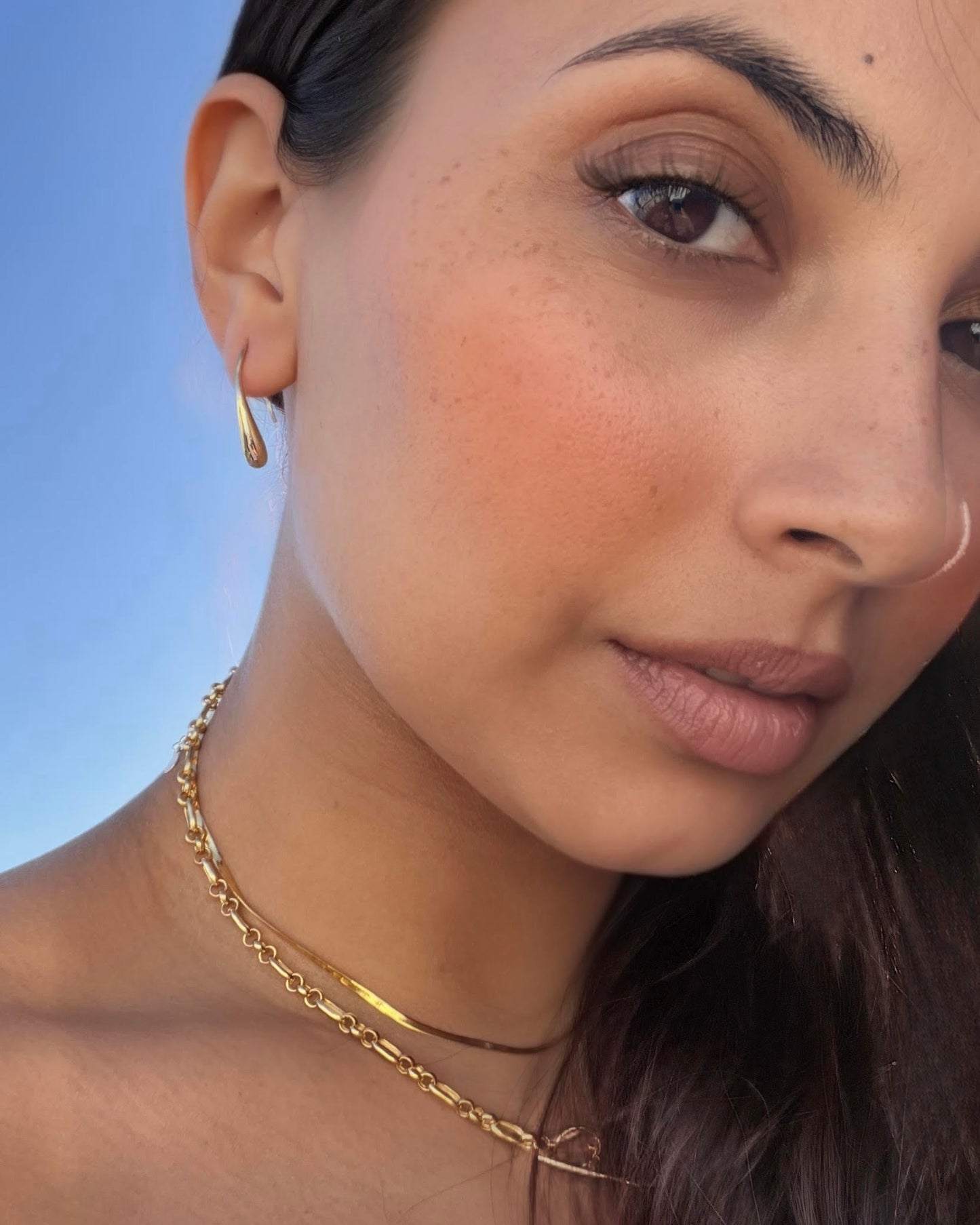 Dew Drop Gold Earrings