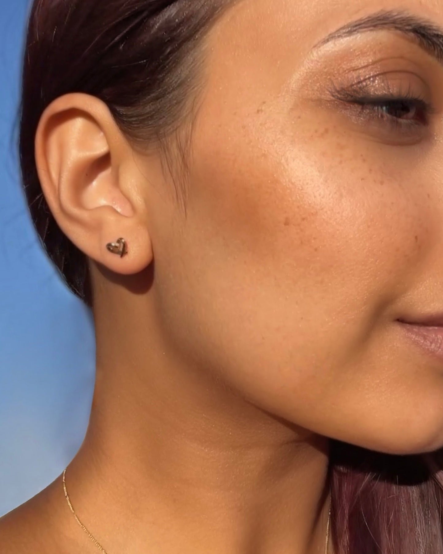 Love Haze Gold Stud Earrings