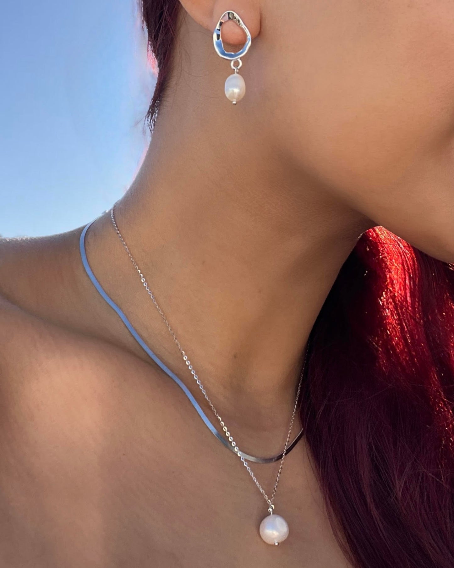 Luna Eclipse Pearl Earrings