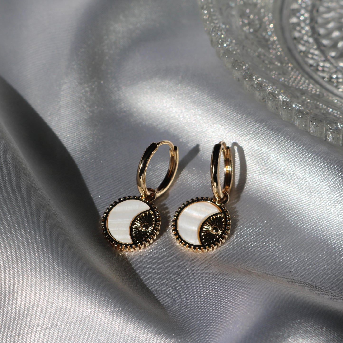 Celestial Shell Hoop Huggies