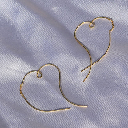 Cassiopeia Heart Thread Earrings